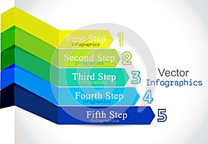 Modern arrow infographics element.