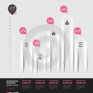 Modern arrow infographics origami style.