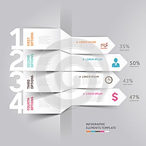 Modern arrow infographics origami style.