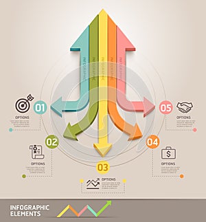 Modern arrow infographics template. photo