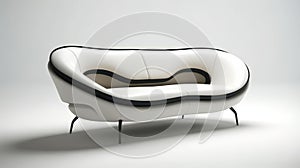 Modern Art Deco Black And White Sofa Design
