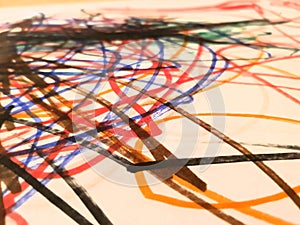 Modern art lines. Colorful lines. Abstract art.