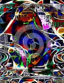 Modern Art Money Abstract