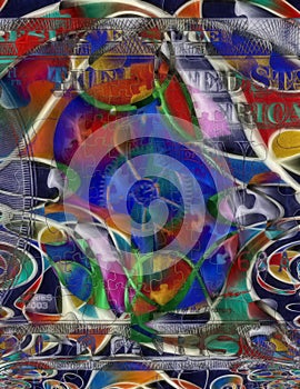 Modern Art Money Abstract