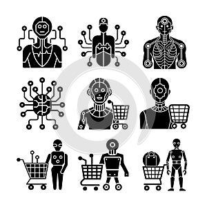 Modern Artificial Intelligence Symbols for Digital and Tech Projects photo