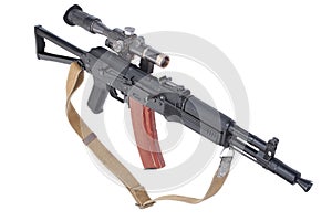 Modern assault rifle ak105 with optical sight