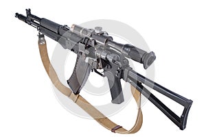 Modern assault rifle ak105 with optical sight