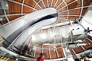 Modern astronomy telescope in an astronomical observatory.