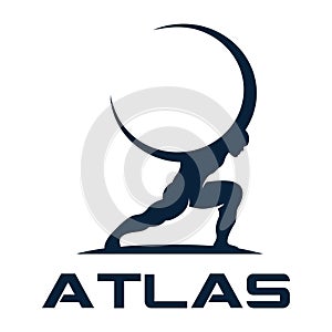 Modern Atlas logo. Vector illustration