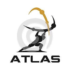 Modern Atlas logo. Vector illustration
