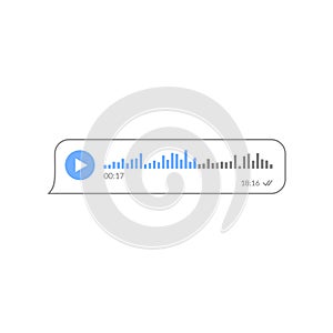 Modern audio message in chats and messengers