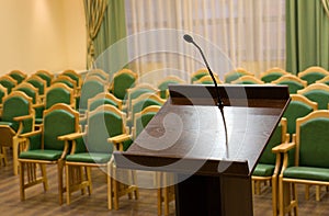 Modern auditorium hall with tribune