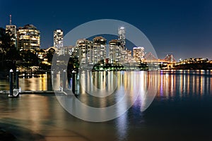 Modern Australian city at night