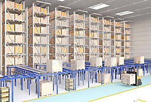 Modern Automated Logistics Center`s interior photo