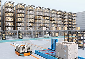 Modern Automated Logistics Center`s interior photo