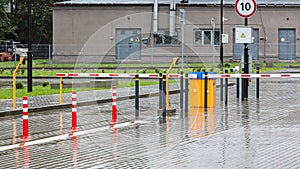 Modern automatic car barrier system for car-park security