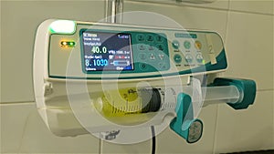 Modern automatic cautery in a veterinary clinic. Equipment in a veterinary clinic. Dropper for a cat
