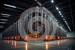 Modern automatized high rack warehouse