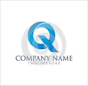 Modern awesome simple Q logo design