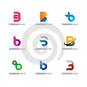 Modern initial B logo design.