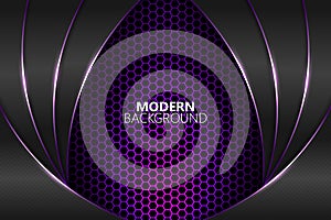 Modern background diagonal layer shape with purple gradient