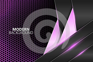 Modern background diagonal overlapped layer shape with pink gradient