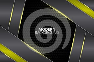Modern background diagonal overlapped layer shape with yellow gradient