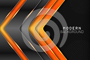 Modern background overlapped layer shape with orange gradient