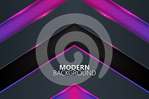 Modern background overlapped layer shape with purple gradient