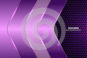 Modern background overlapped layer shape with purple gradient