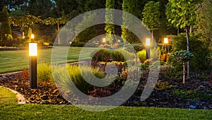 Modern Backyard Outdoor LED Lighting Systems photo