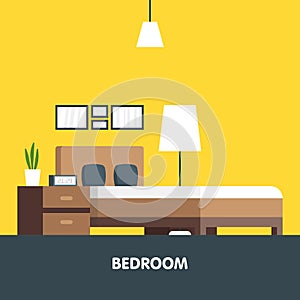 Modern badroom interior design icon. Vector illustration