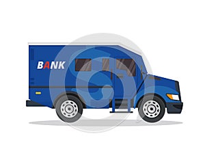 Modern Bank Armored Truck Illustration Vehicle