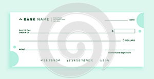 modern bank cheque check voucher template