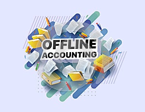 Modern banner of offline accounting