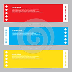 Modern banners set template and background