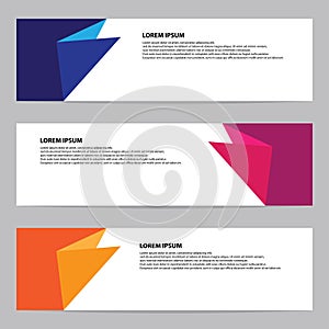 Modern banners set template and background