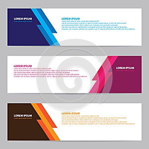 Modern banners set template and background