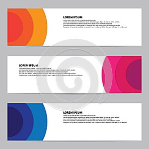 Modern banners set template and background