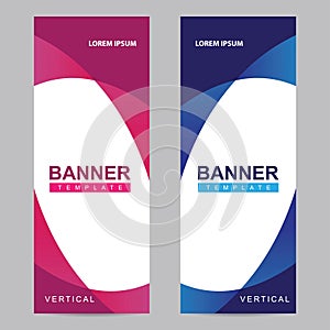 Modern banners set template and background