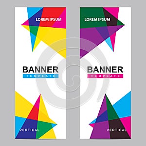 Modern banners set template and background