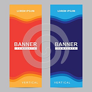 Modern banners set template and background