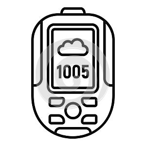 Modern barometer icon, outline style