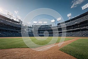 Modern Baseball Stadium Ready for Game