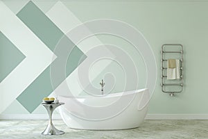 Modern bathroom. 3d rendering.