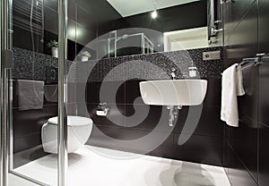 Modern bathroom in apartment