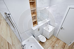 Modern bathroom design, home interiors