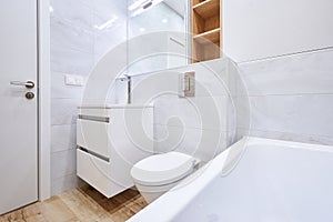 Modern bathroom design, home interiors