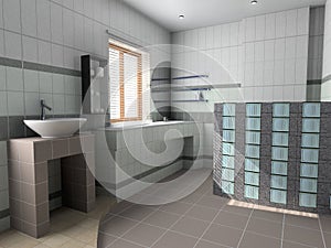 Modern bathroom interior