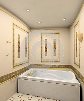 Modern bathroom interior